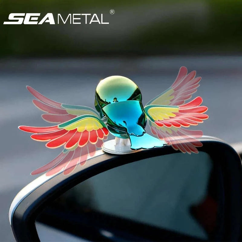 Flying Bird Car Ornament Rearview Mirror Decor-Red wing