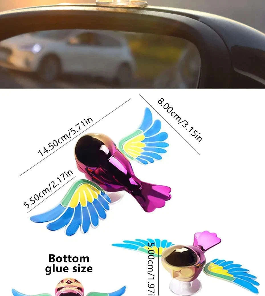 Flying Bird Car Ornament Rearview Mirror Decor-Red wing