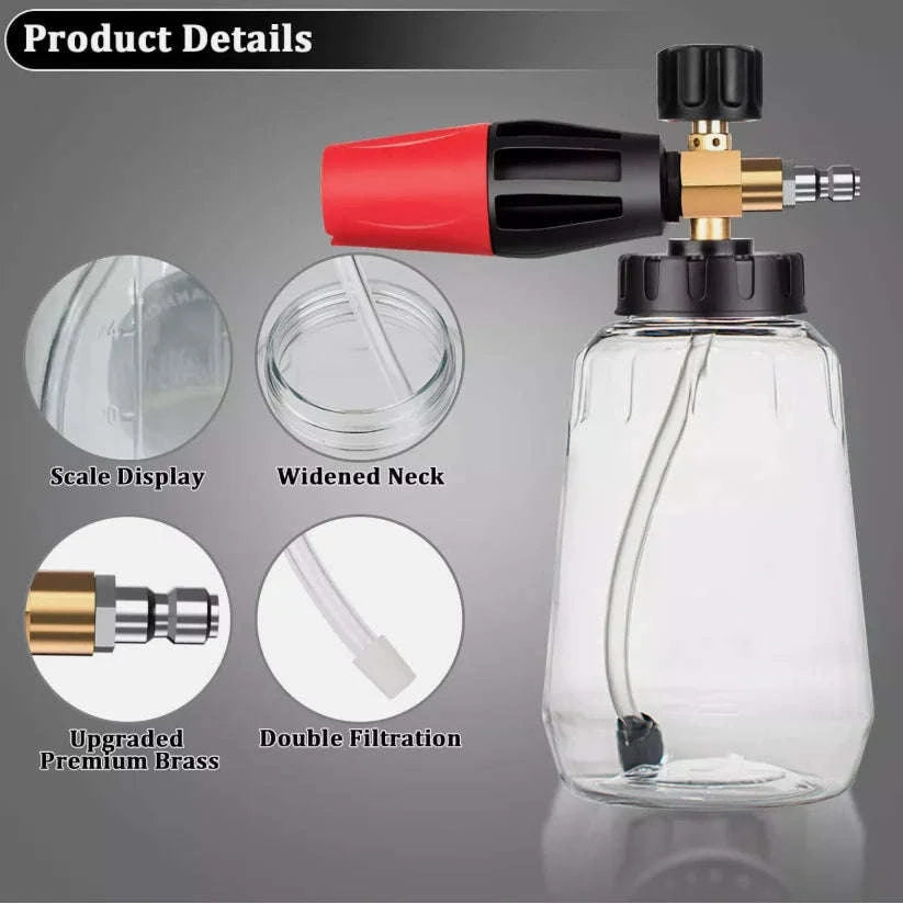 Foam Cannon Car Wash Gun with Bottle for Pressure Washers-black / United States