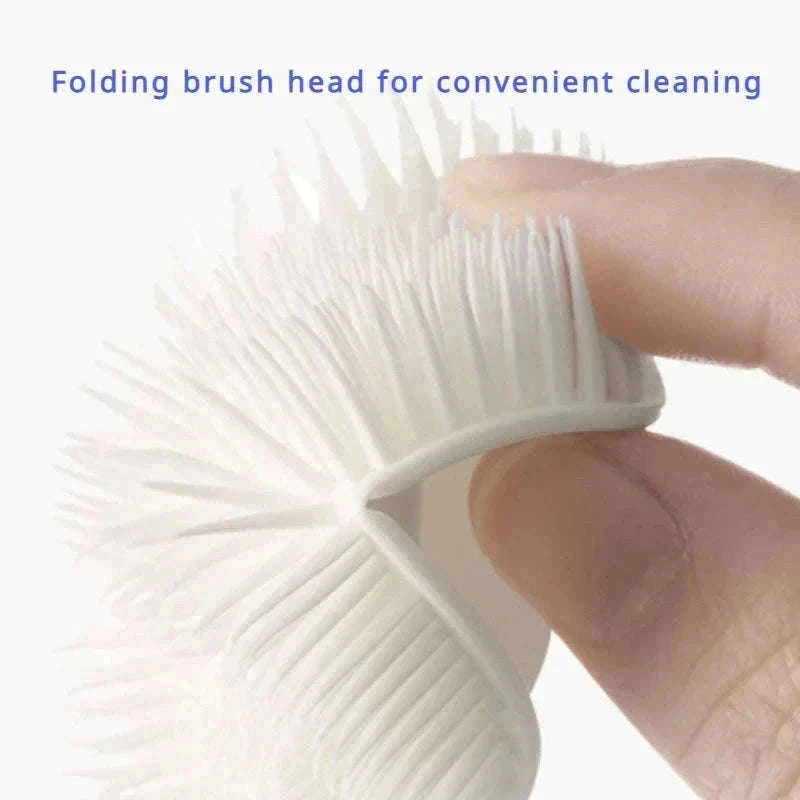 Foldable 360° Silicone Bottle Brush for Deep Cleaning-1pc