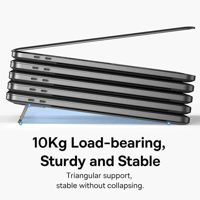 Foldable Adjustable Laptop Stand with Cooling and Portable Design-Sliver