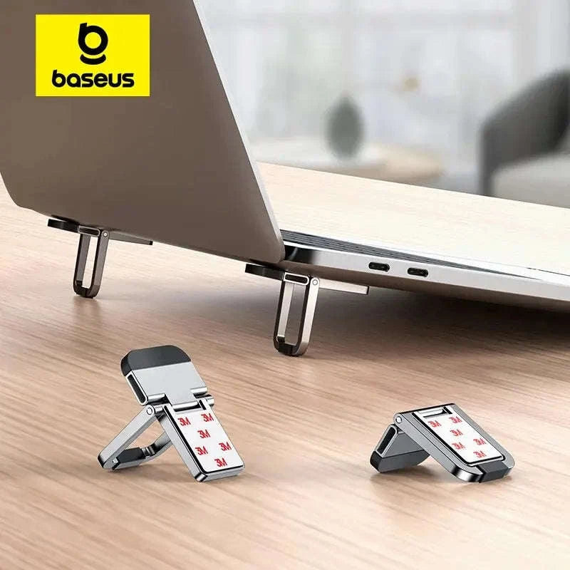 Foldable Adjustable Laptop Stand with Cooling and Portable Design-Sliver