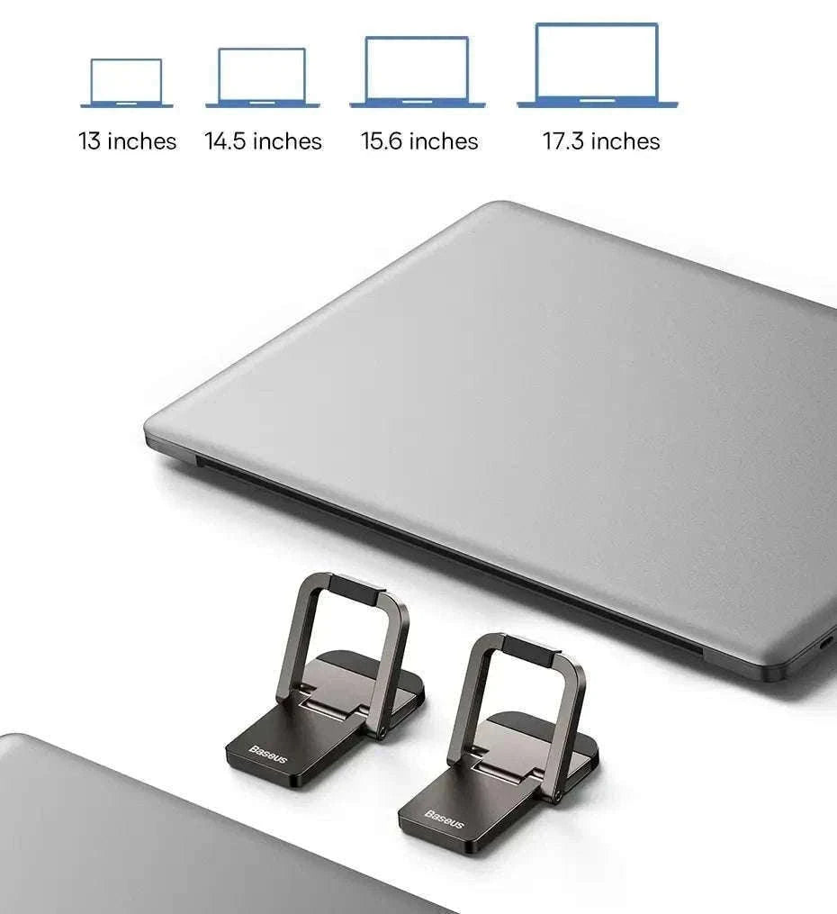Foldable Adjustable Laptop Stand with Cooling and Portable Design-Sliver