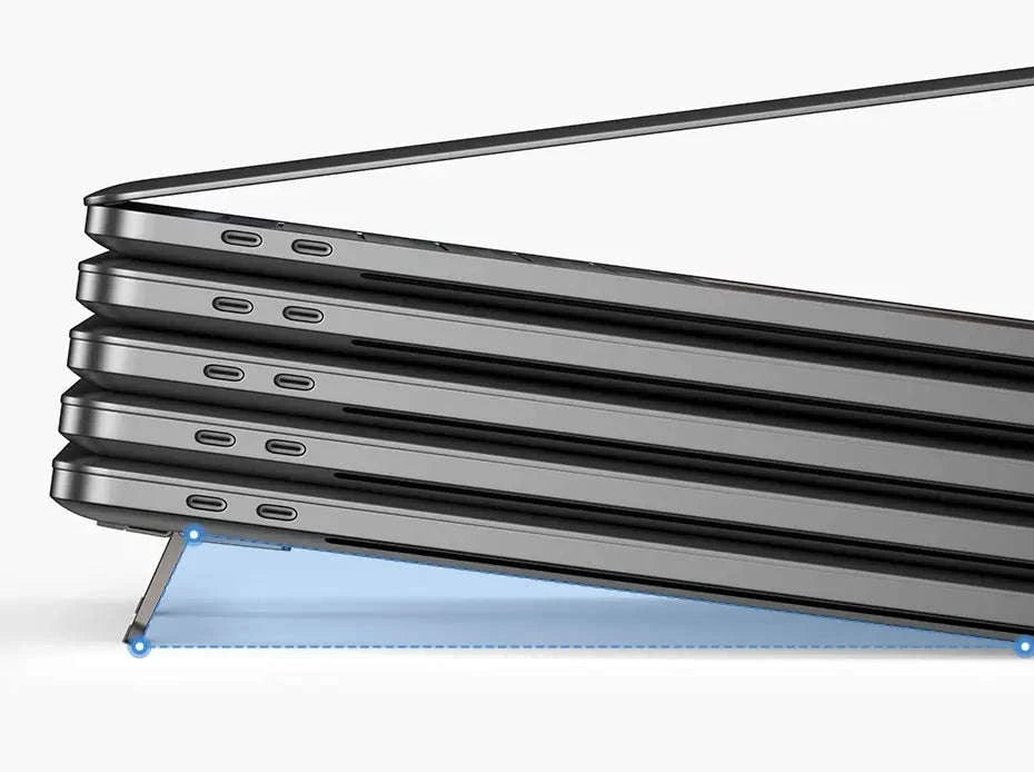 Foldable Adjustable Laptop Stand with Cooling and Portable Design-Sliver