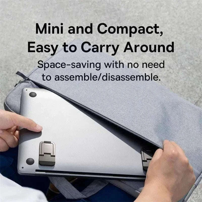 Foldable Adjustable Laptop Stand with Cooling and Portable Design-Sliver