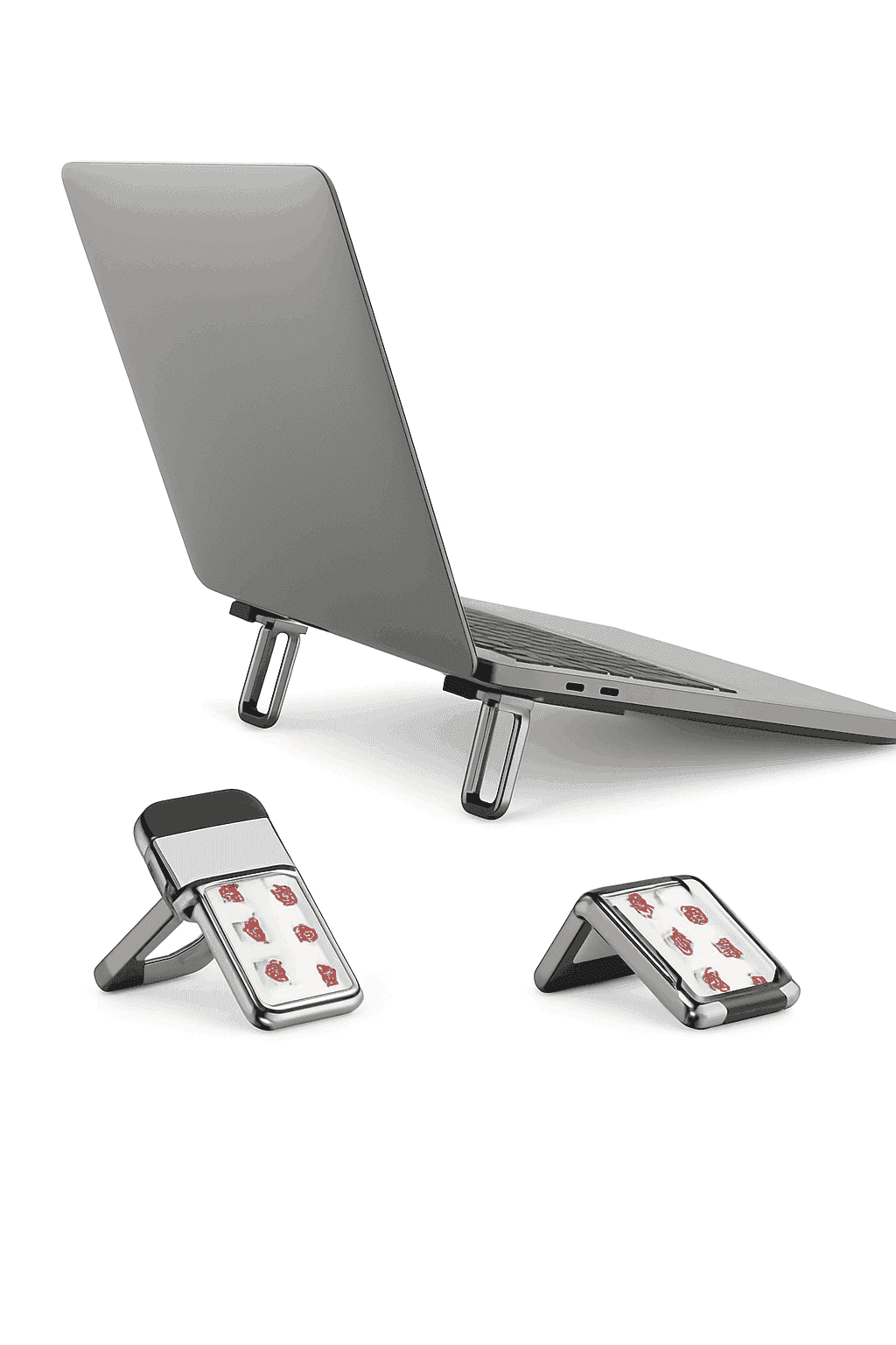 Foldable Adjustable Laptop Stand with Cooling and Portable Design-Sliver