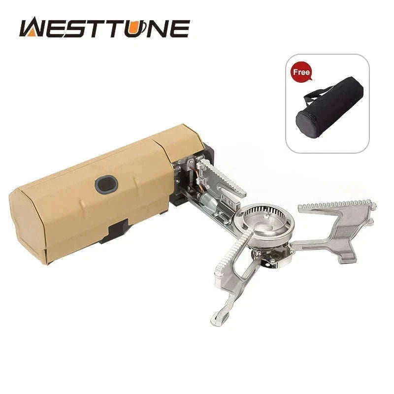 Foldable Butane Gas Stove 2670W for Camping and Travel-Khaki