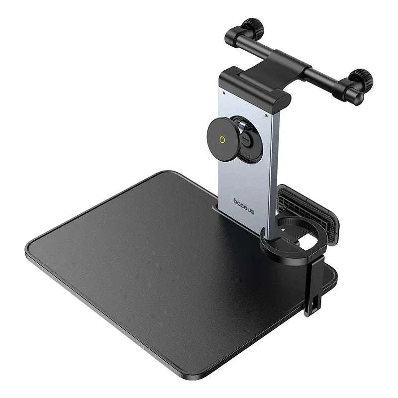 Foldable Car Back Seat Tray Table with Cup & Phone Holder-black