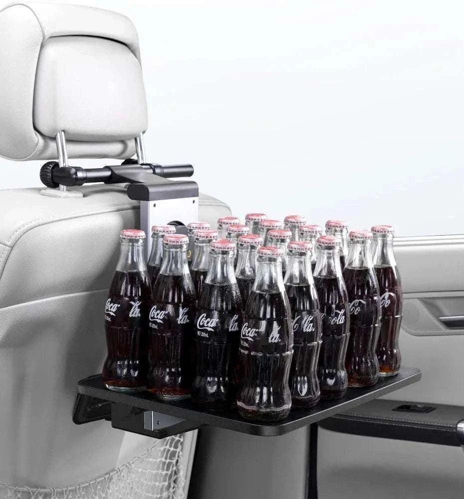 Foldable Car Back Seat Tray Table with Cup & Phone Holder-black