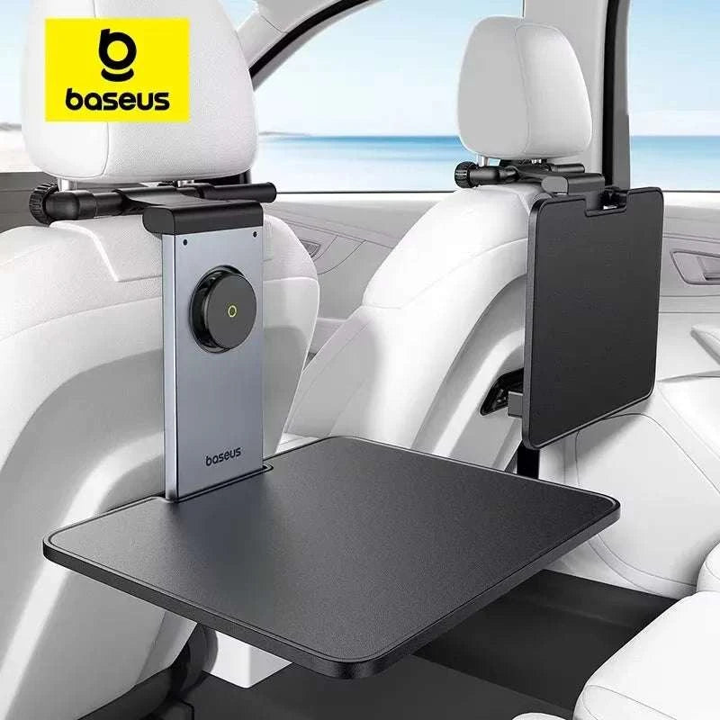 Foldable Car Back Seat Tray Table with Cup & Phone Holder-black