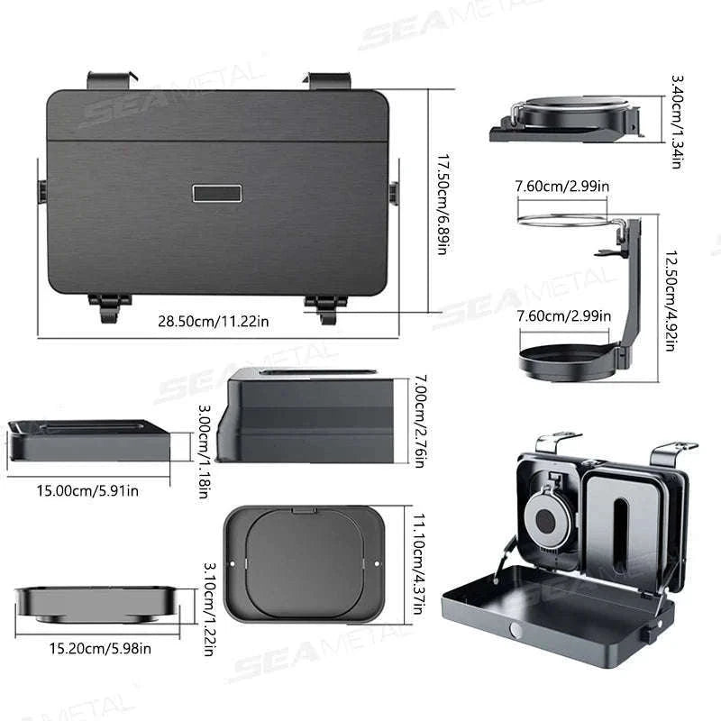 Foldable Car Seat Tray Table with Drink Holder-Default Title