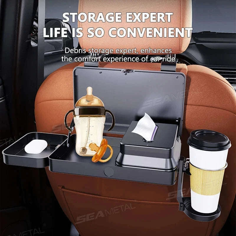 Foldable Car Seat Tray Table with Drink Holder-Default Title