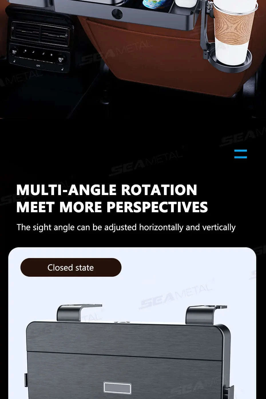 Foldable Car Seat Tray Table with Drink Holder-Default Title