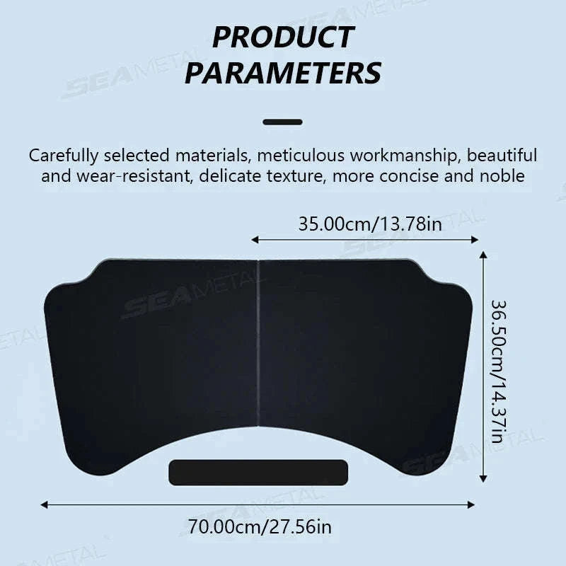 Foldable Car Tray Table for Laptop and Dining-Black