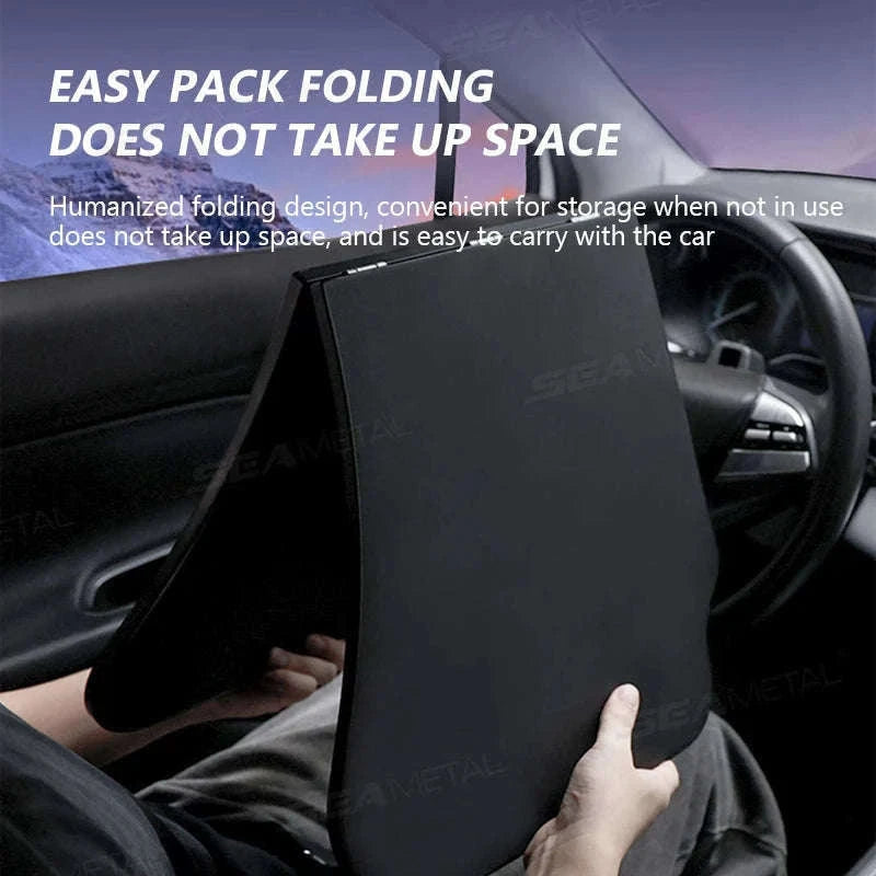 Foldable Car Tray Table for Laptop and Dining-Black
