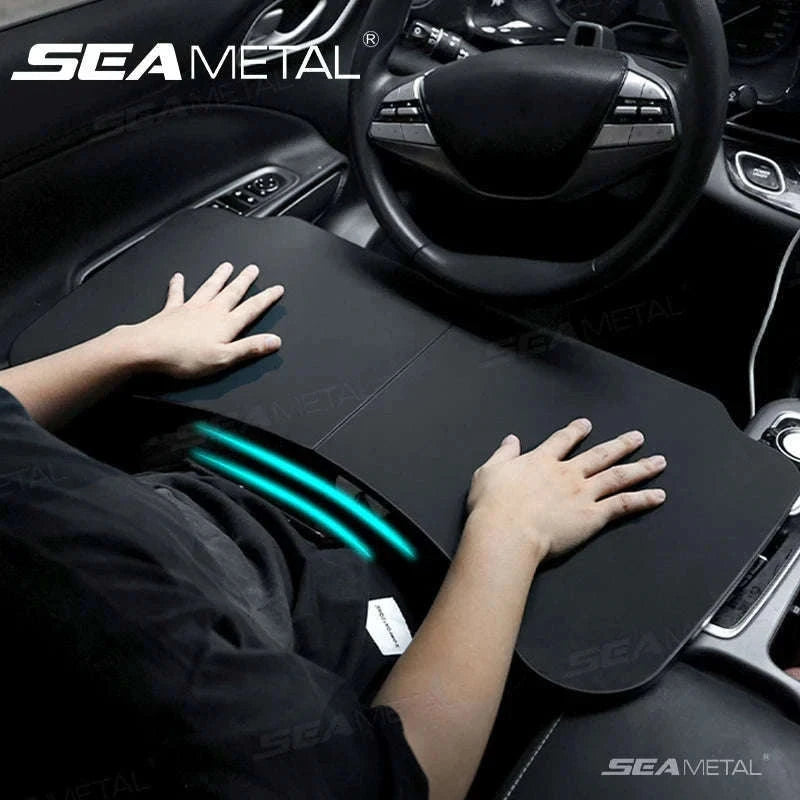 Foldable Car Tray Table for Laptop and Dining-Black