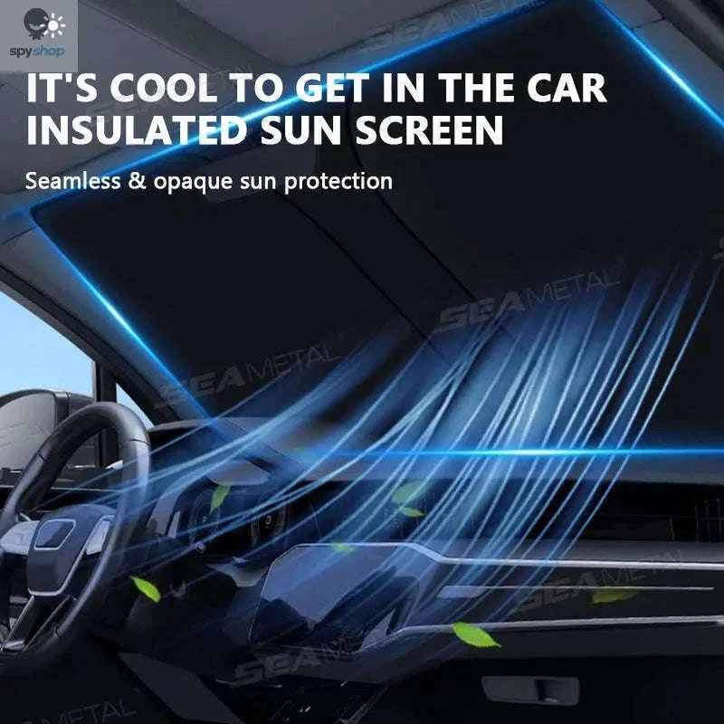Foldable Car Windshield Sun Shade for Cooler Parking-Size S