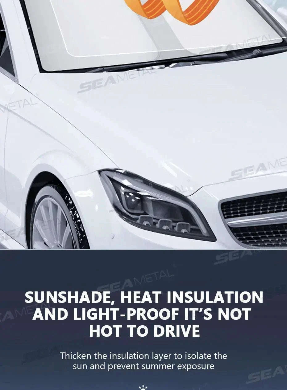 Foldable Car Windshield Sun Shade for Cooler Parking-Size S