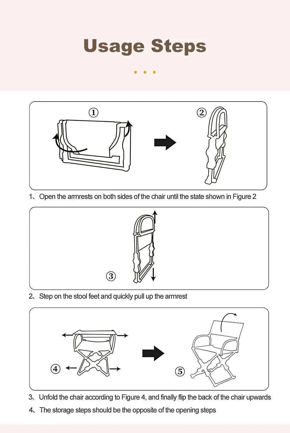 Foldable Director’s Chair for Camping, Beach and Fishing-Beige