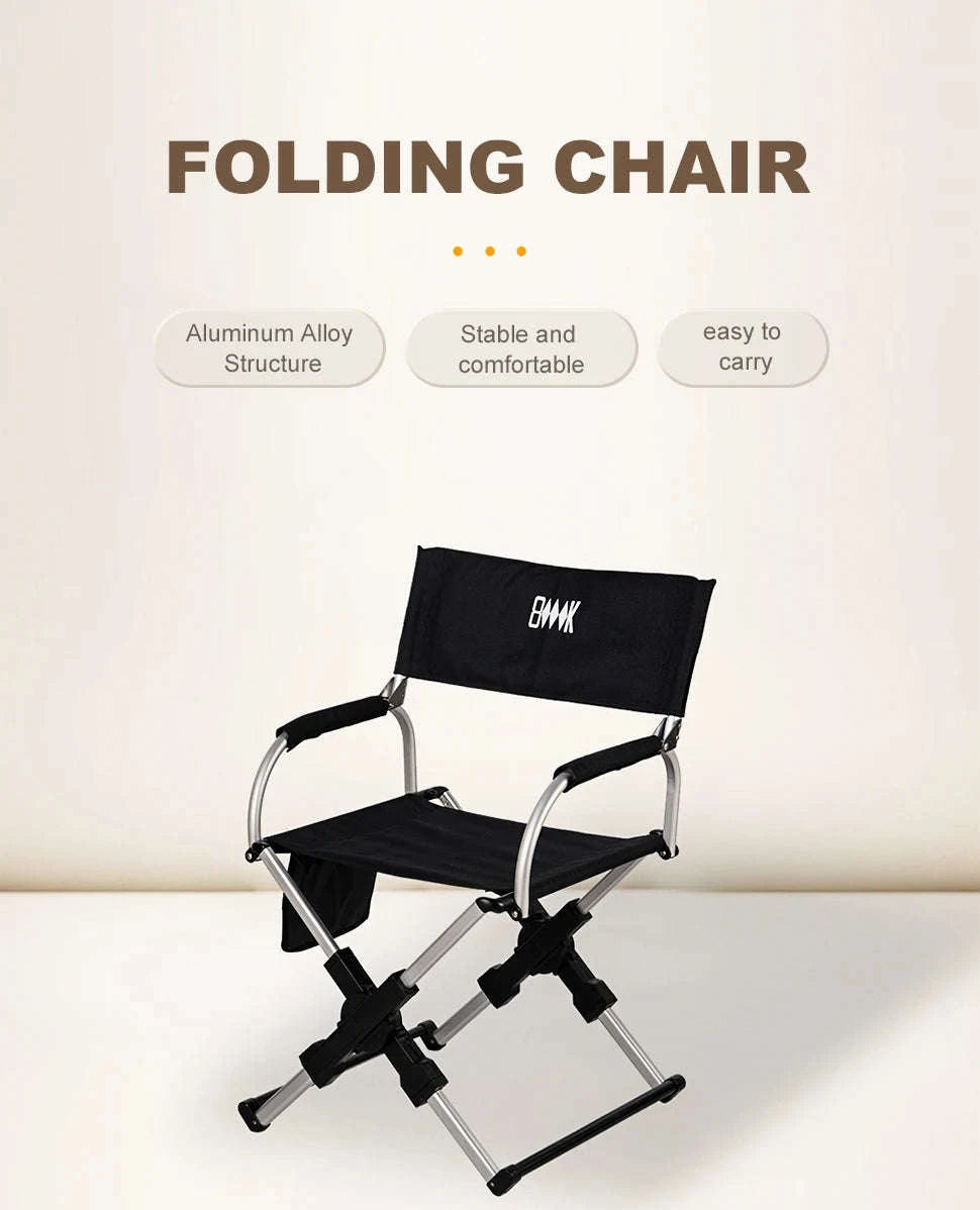Foldable Director’s Chair for Camping, Beach and Fishing-Beige