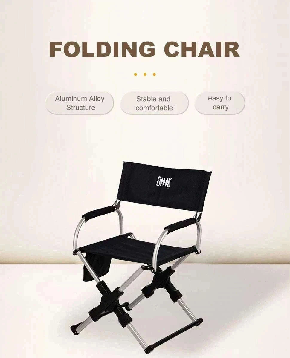 Foldable Director’s Chair for Camping, Beach and Fishing-Beige