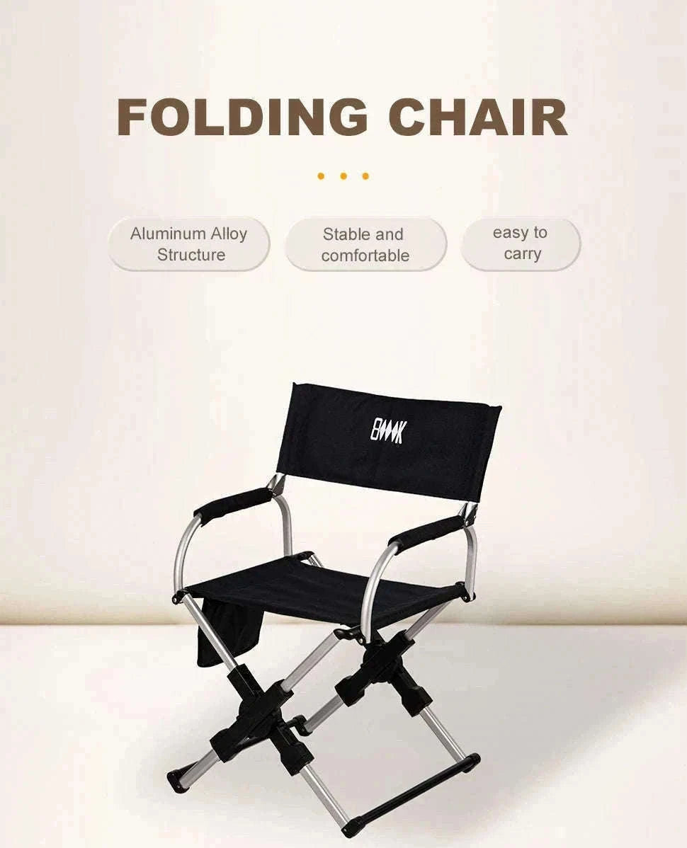 Foldable Director’s Chair for Camping, Beach and Fishing-Beige