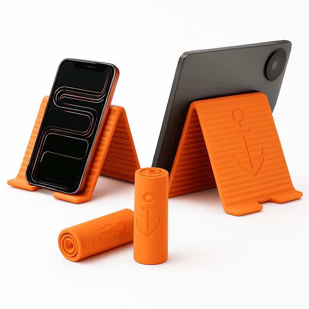 Foldable Flexible Silicone Phone Holder-Black