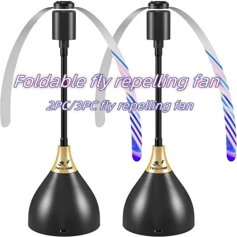 Foldable Fly Repellent Fan Set for Tables and Meals-B-2 Flowerpot