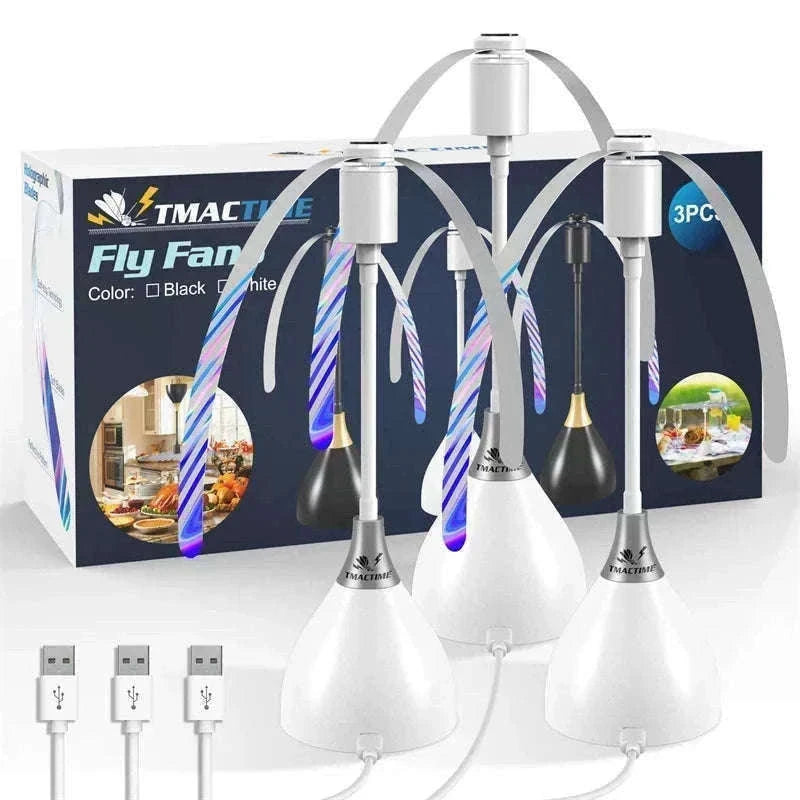 Foldable Fly Repellent Fan Set for Tables and Meals-B-2 Flowerpot