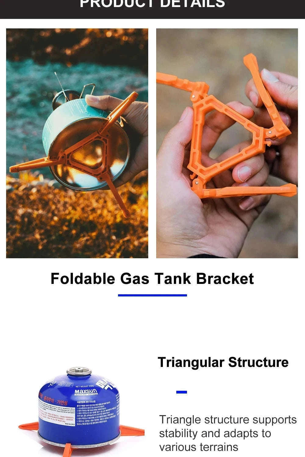 Foldable Gas Tank Bracket for Outdoor Stove Accessories-WSS-709-2