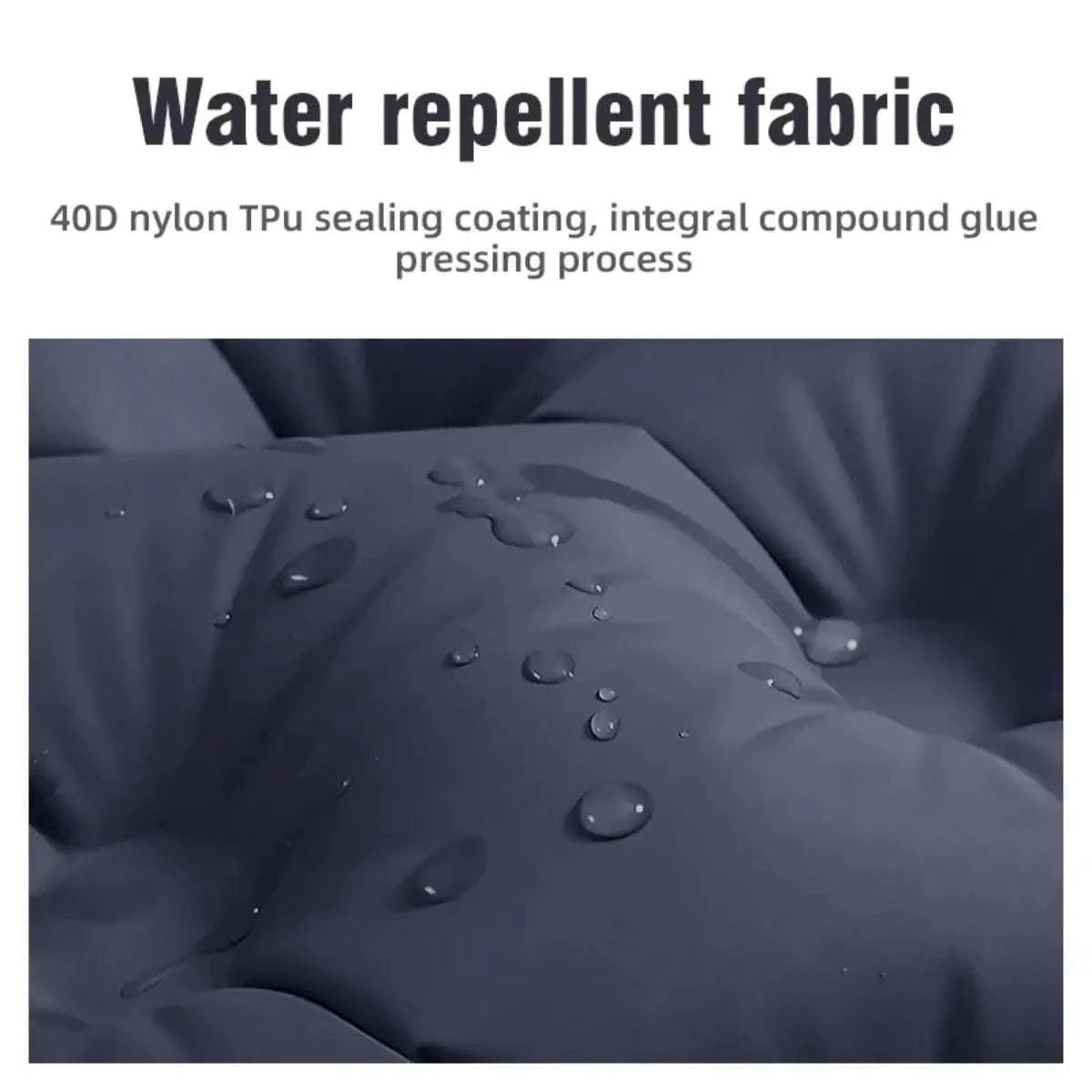 Foldable Inflatable Mattress for Camping and Indoor Sleeping-Army green / United States