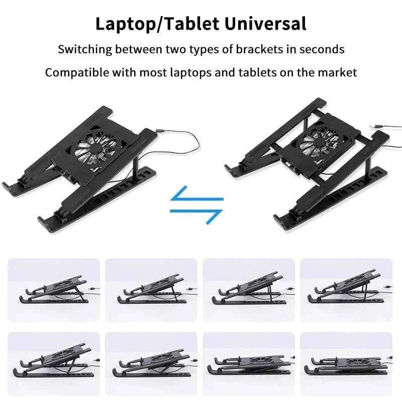 Foldable Laptop Cooling Stand with Fan-Default Title