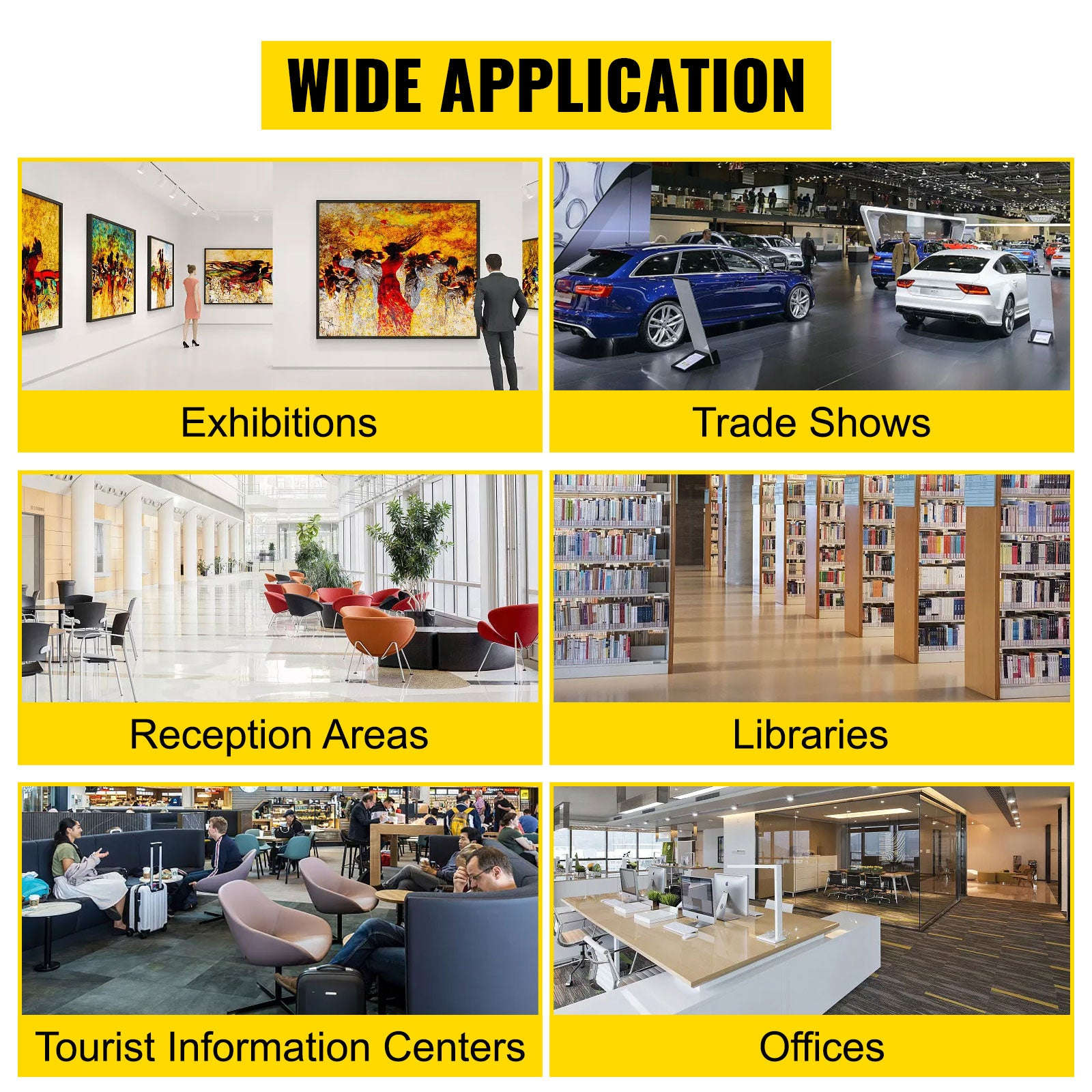 Foldable Magazine Display Rack with 6 Pockets and Carrying Bag-Aluminum Alloy / United States