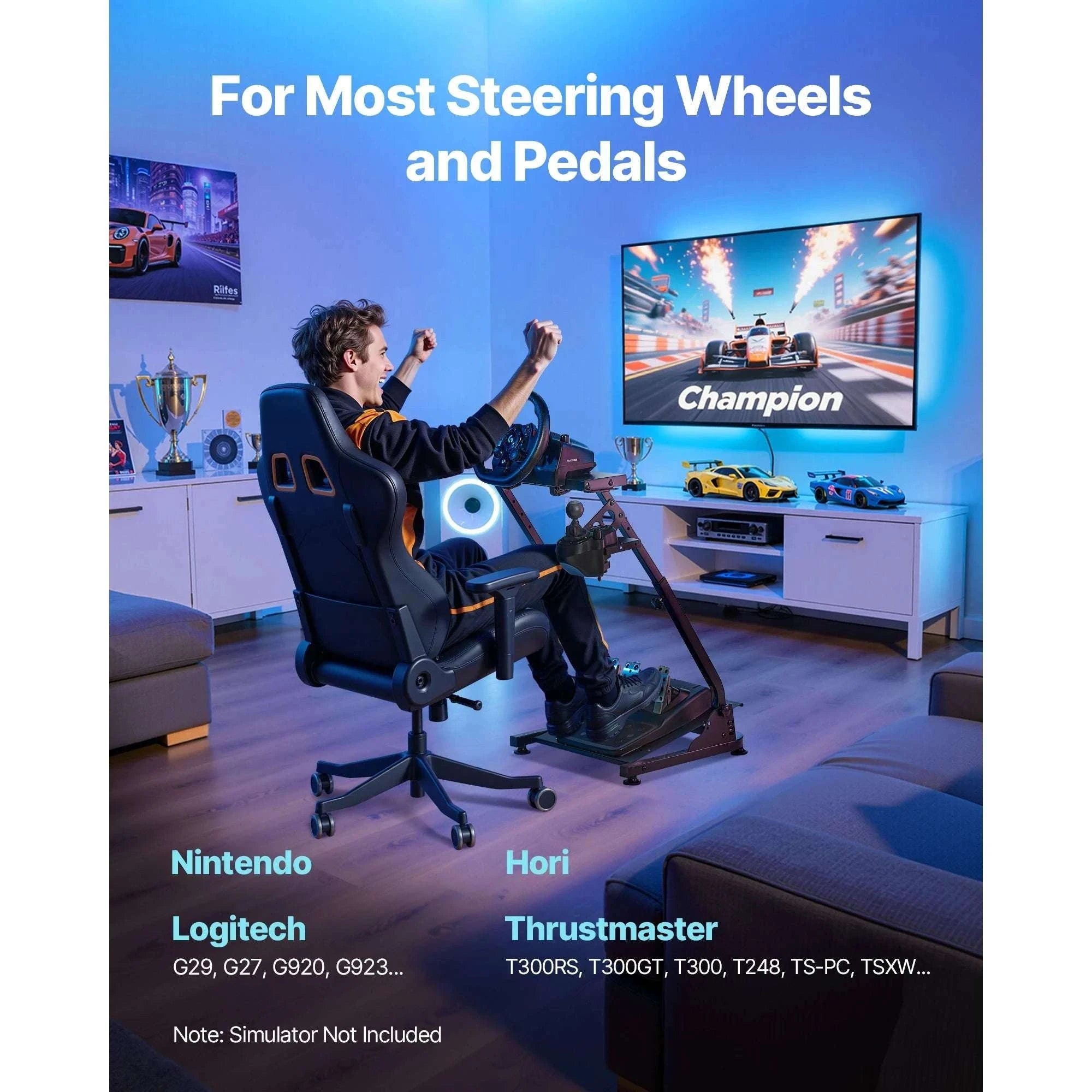 Foldable Racing Wheel Stand for Logitech G27 G29 G920 Shifter Mount-france