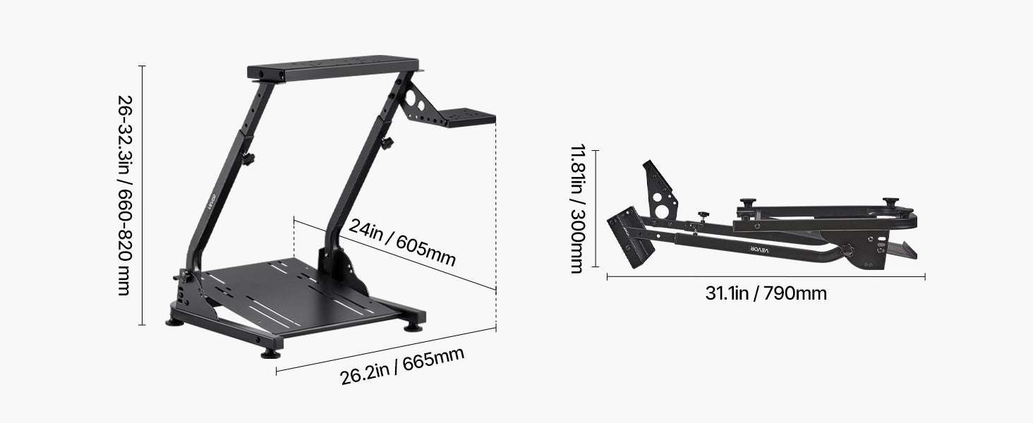 Foldable Racing Wheel Stand for Logitech G27 G29 G920 Shifter Mount-france