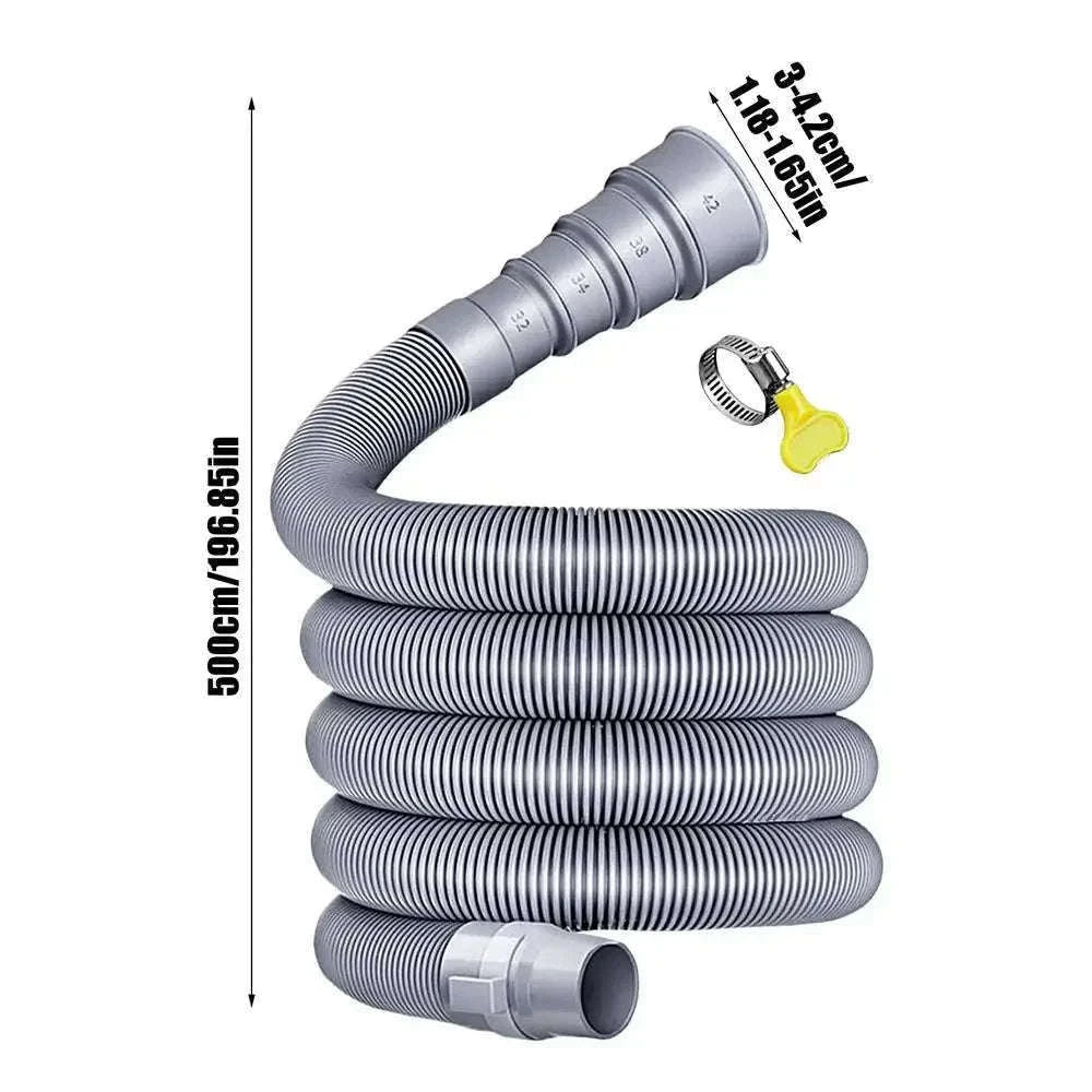 Foldable RV Sewer Hose 3m/5m Leakproof Kit-5 meters / China Mainland