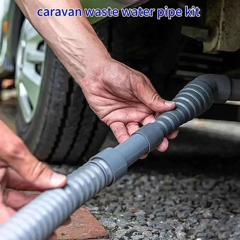 Foldable RV Sewer Hose 3m/5m Leakproof Kit-5 meters / China Mainland