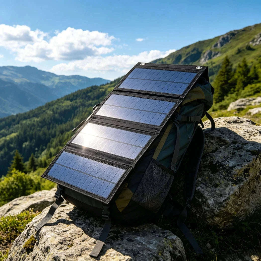 Foldable Solar Charger Panel 5V USB Waterproof Portable Charger for Phone and Power Bank-4 Fold Camouflage