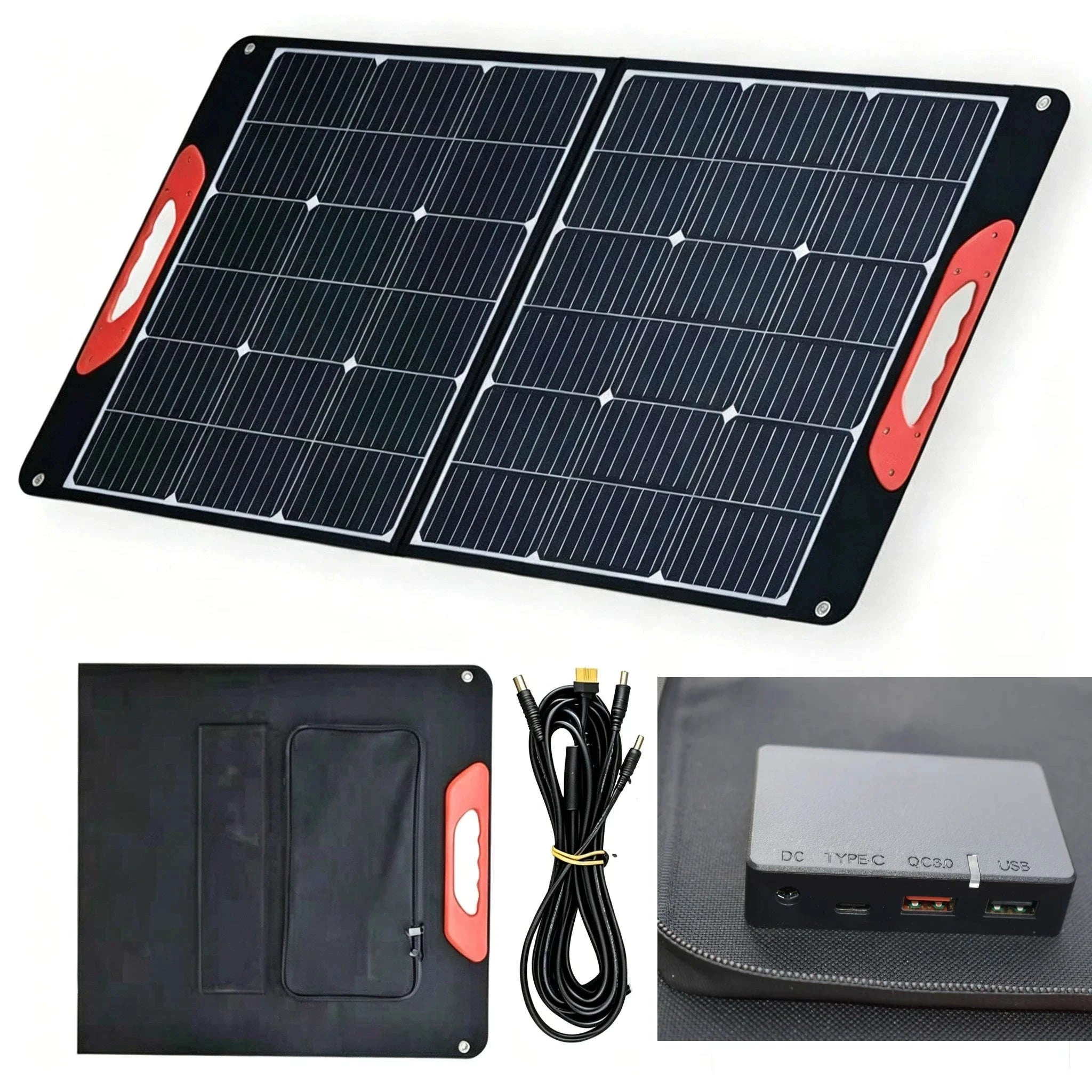 Foldable Solar Panel 35W/100W with USB and Type-C Charging-35w solar panel / Germany