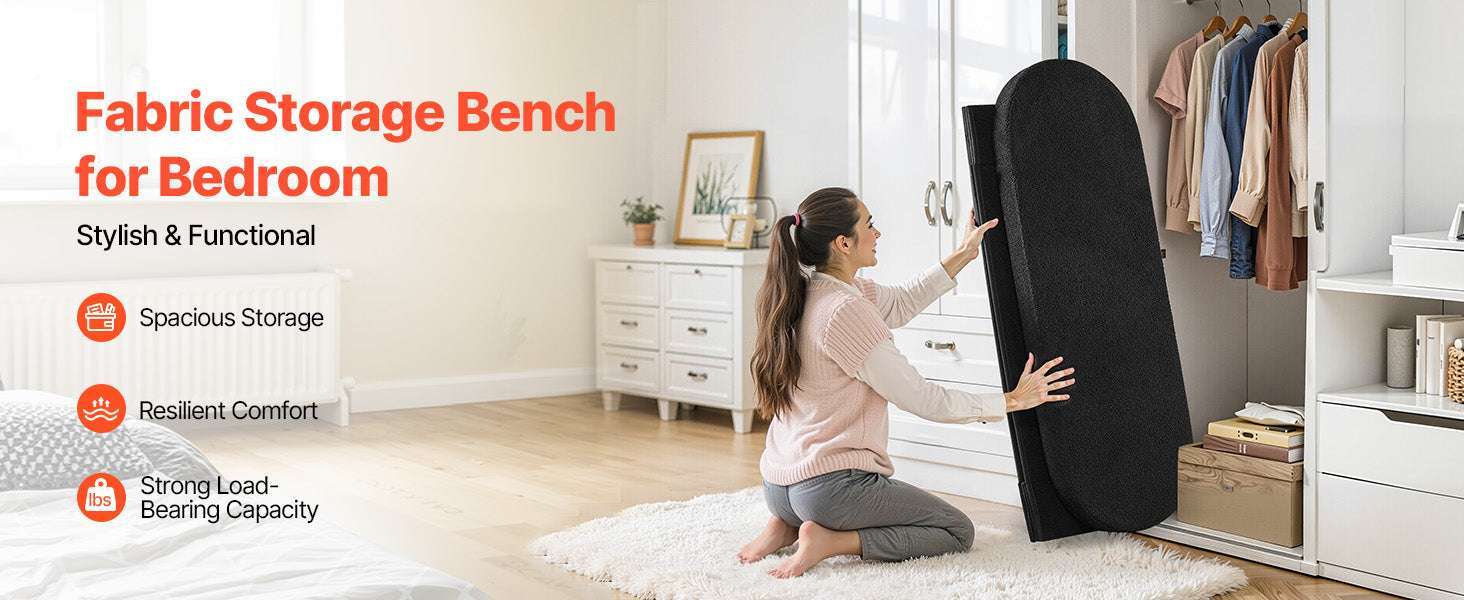 Foldable Storage Ottoman Bench with Hidden Compartments, 660lb Support-square gray Type1 / United States
