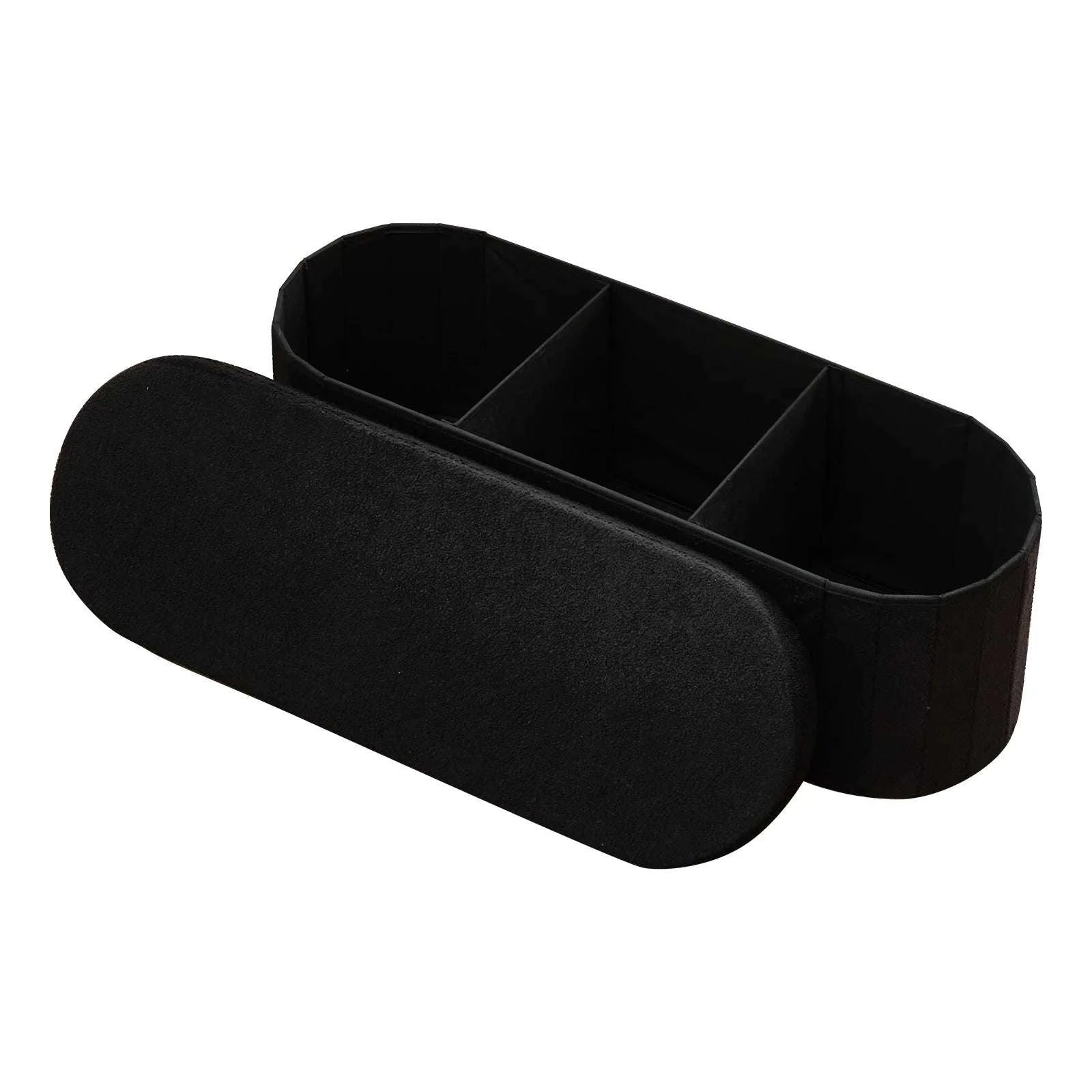 Foldable Storage Ottoman Bench with Hidden Compartments, 660lb Support-square gray Type1 / United States