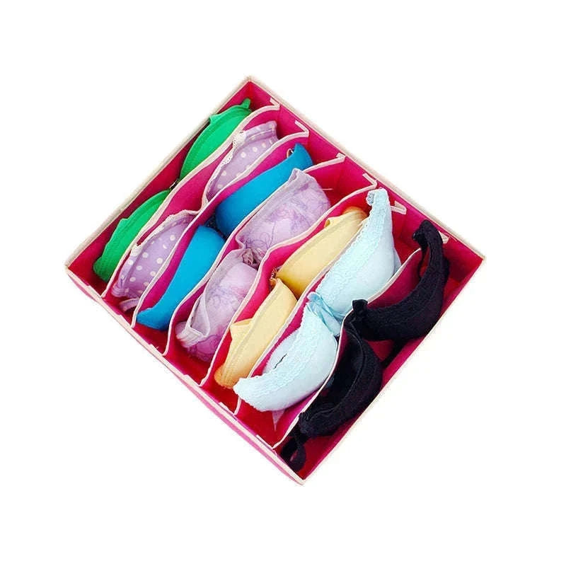 Foldable Underwear Organizer Storage Box for Neat Drawer Storage-Rose 4PCS