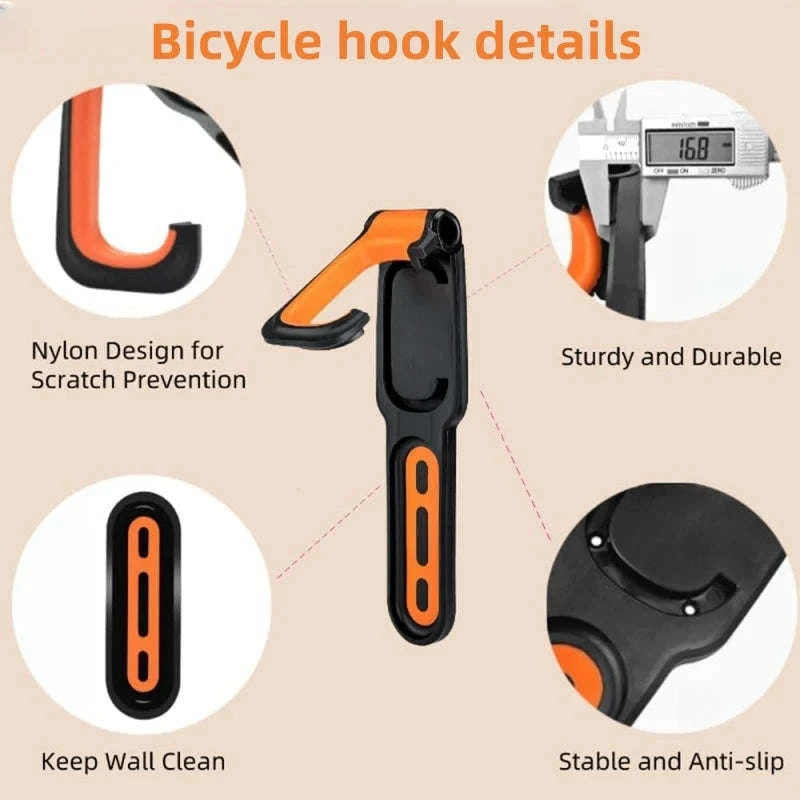 Foldable Wall Mount Bike Rack-Orange