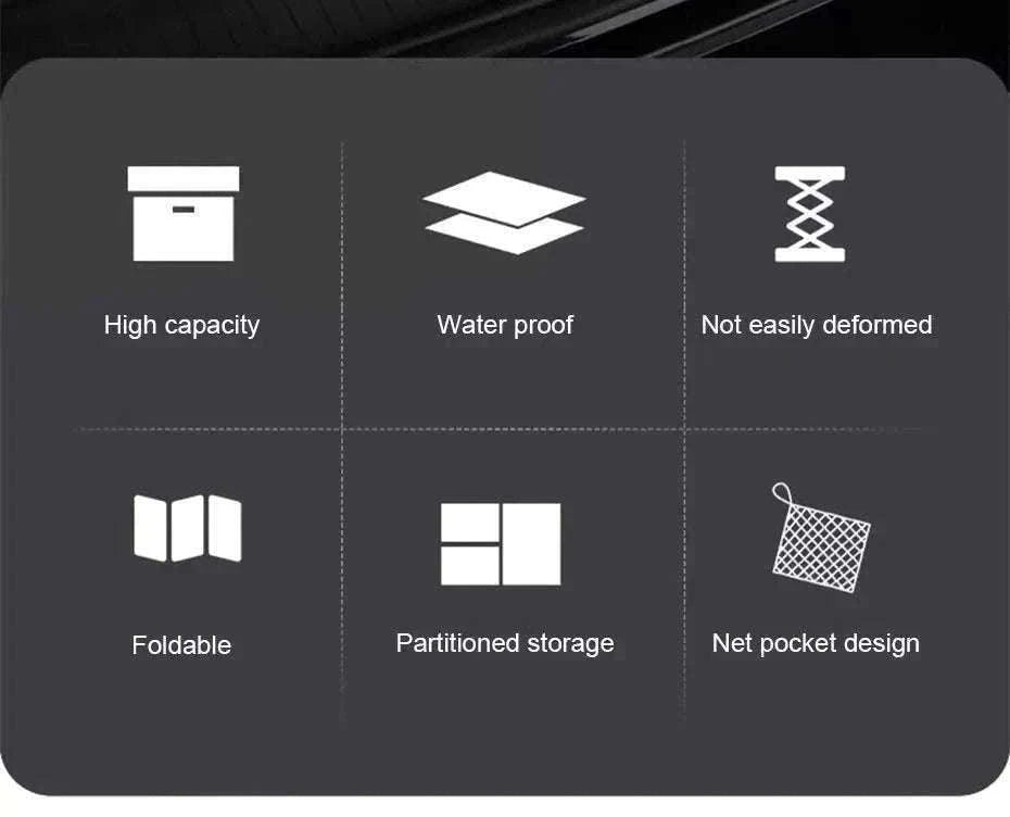 Foldable Waterproof Trunk Storage Box 110L Large Capacity Car Organizer-110L