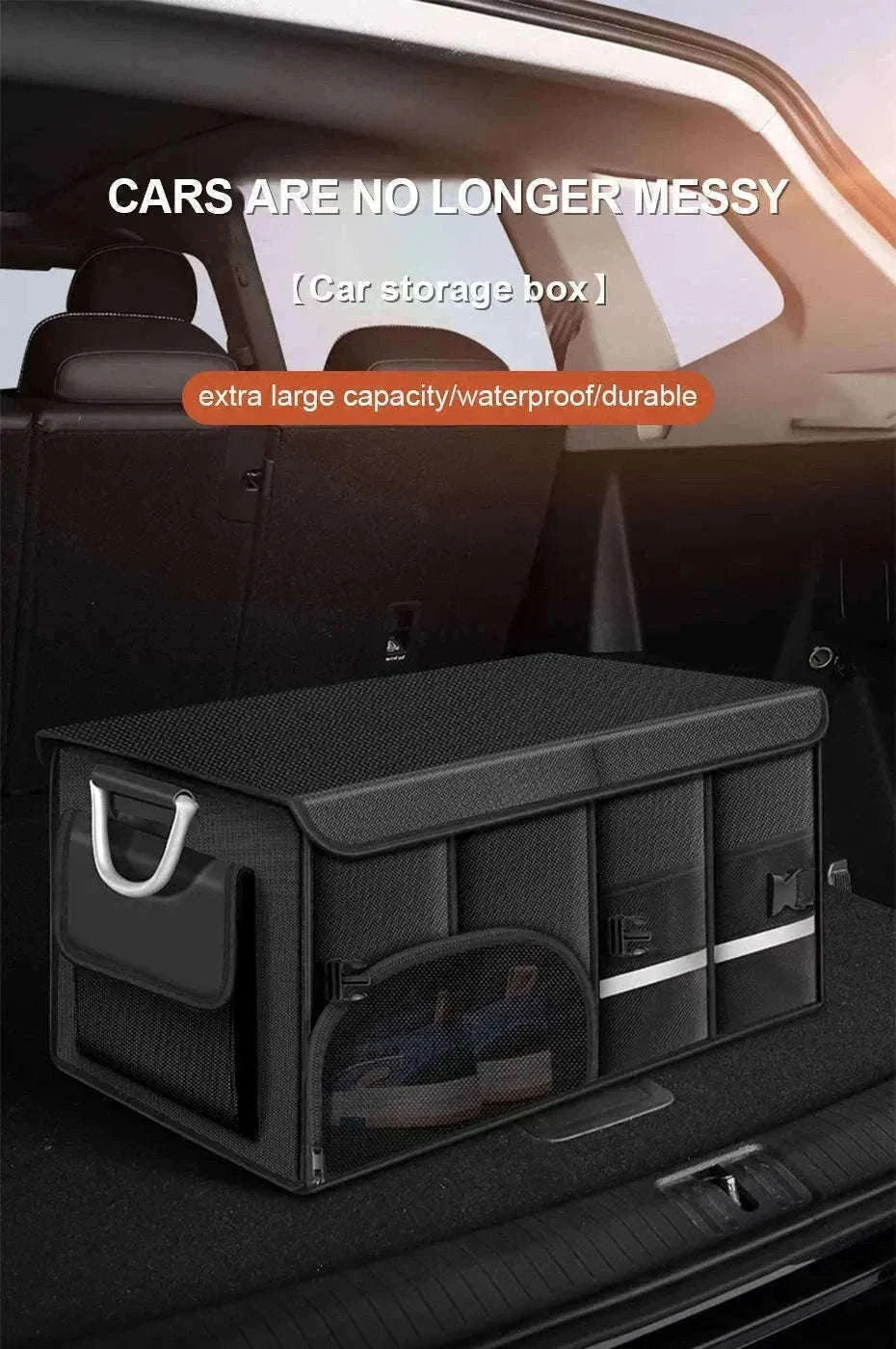 Foldable Waterproof Trunk Storage Box 110L Large Capacity Car Organizer-110L