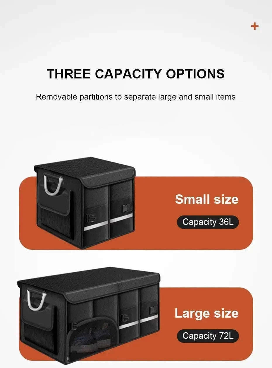 Foldable Waterproof Trunk Storage Box 110L Large Capacity Car Organizer-110L