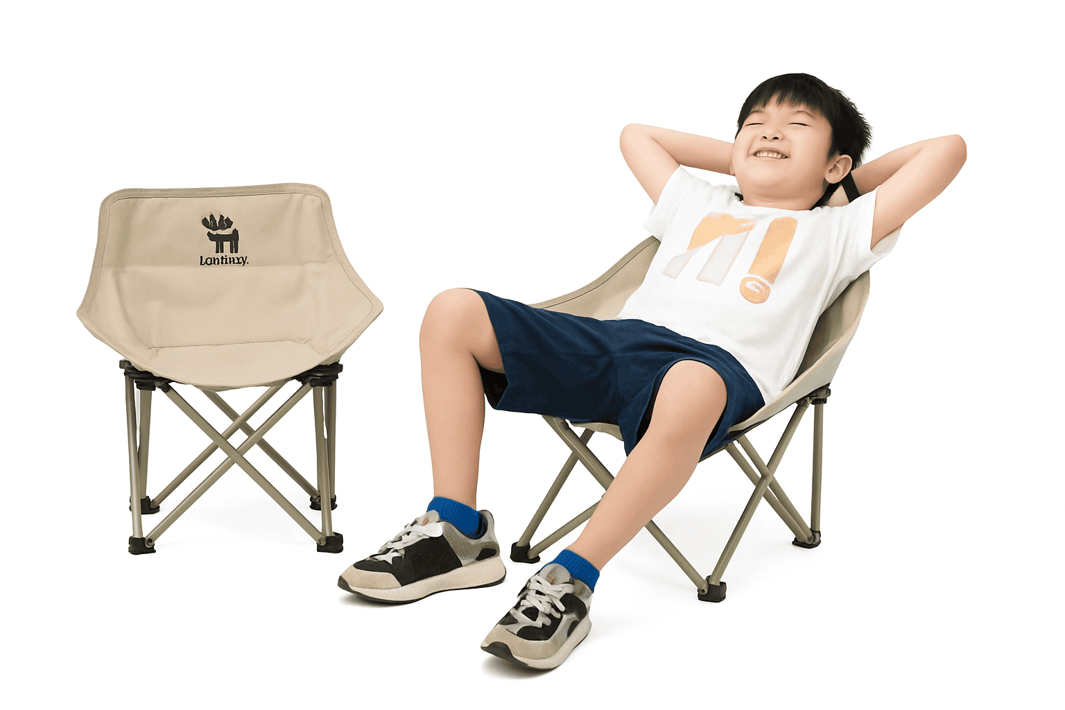 Folding Camping Chair Portable Steel Frame Picnic & Travel Seat-adult-A