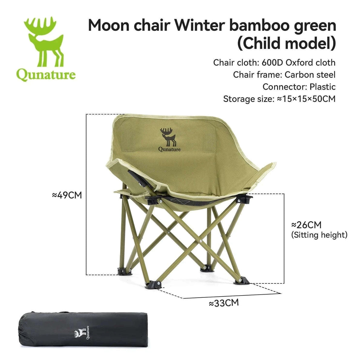 Folding Camping Chair Portable Steel Frame Picnic & Travel Seat-adult-A
