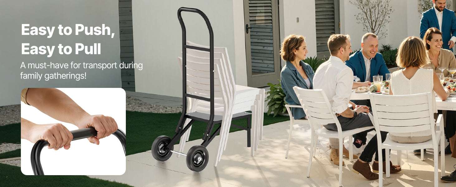 Folding Chair Storage Cart with Wheels Holds 10 Chairs, 150LB Capacity-150LBS / spain