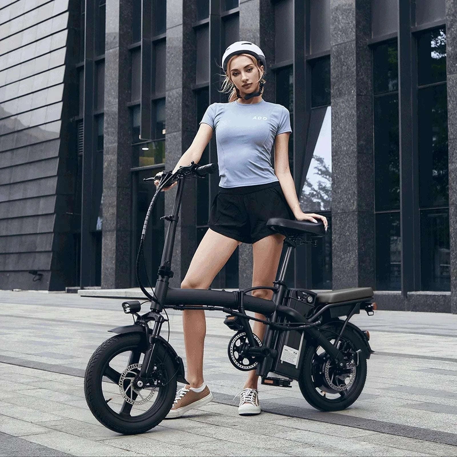 Folding Electric Bike 20MPH 560W Motor 48V Battery 32 Mile Range-Black / 48cm(165cm-170cm) / United States